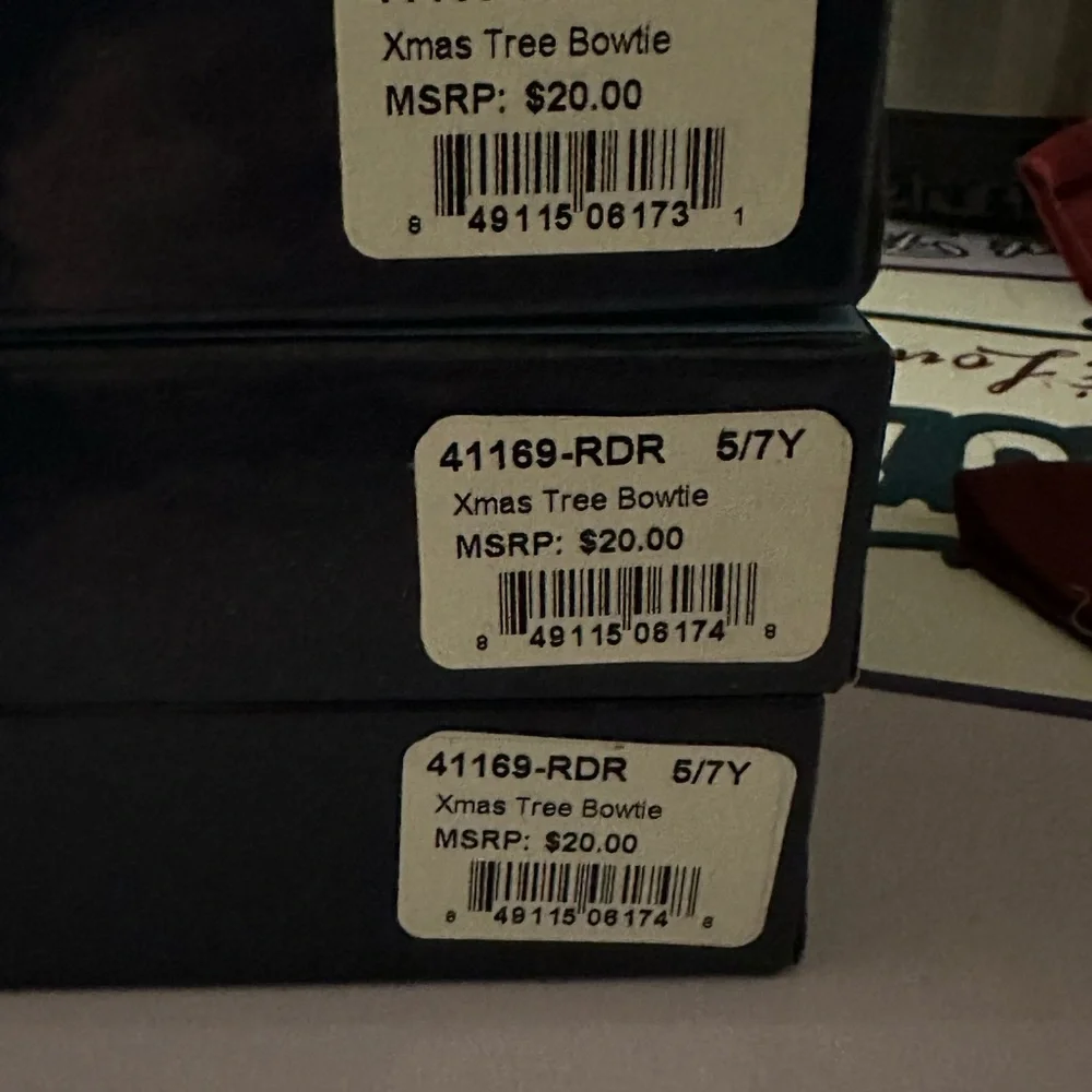 Andy & Evan Boys Holiday Tree Bow Tie (Clip-On)